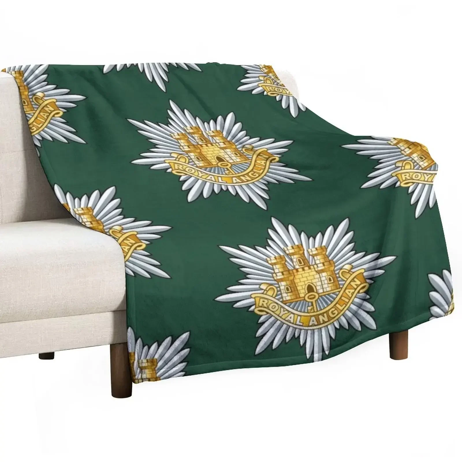 Royal Anglian Regimental Badge Throw Blanket manga sofa bed Blankets