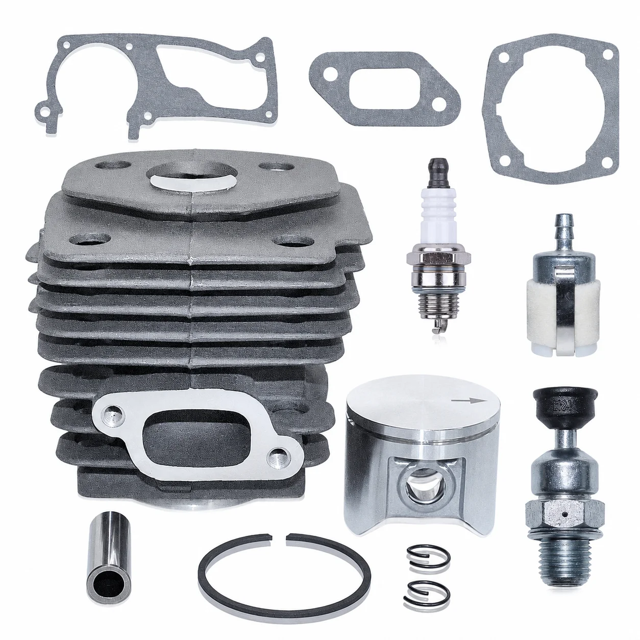 47mm Cylinder Piston Kit For Husqvarna 357 357XP EPA 359 Chainsaw Replaces 537157304 580303302 Spark Plug Fuel Filter Gasket