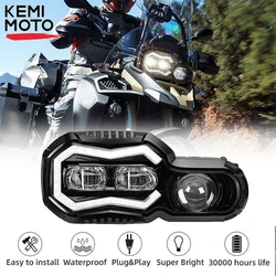 KEMIMOTO DOT E24 Motorcycle LED Headlight Assembly For F800GS F 800 GS F650GS F700GS GS F800R F800GS ADV Adventure Headlamp