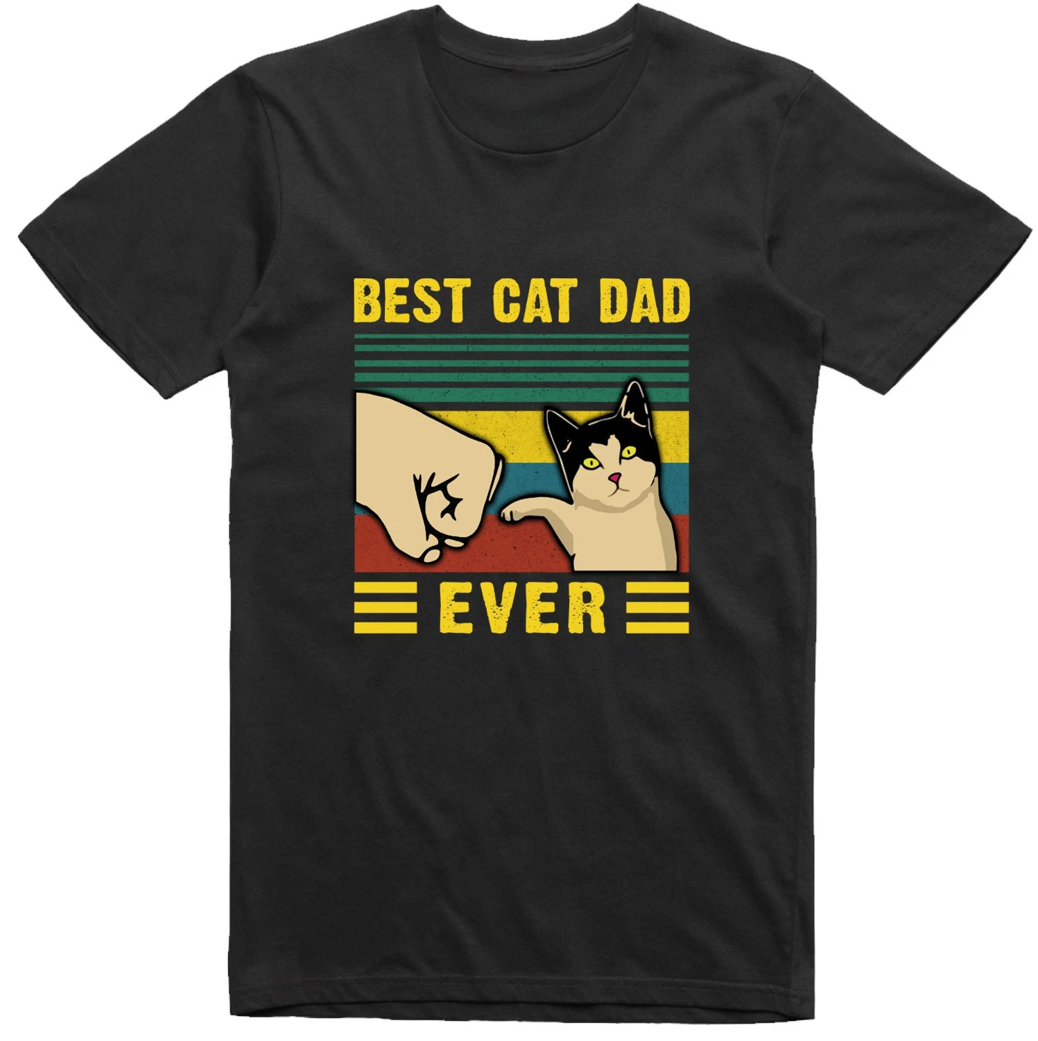 

Best Cat Dad Even Slogan Women T-shirt Cute Cartoon Retro Cat Fist Print Female Shirt Enw Fashion Vintage Trip All Match Tee