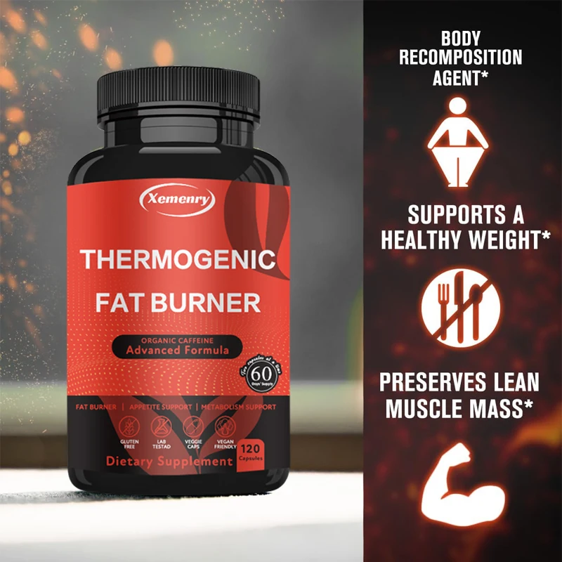 Thermogenic Fat Burner - Belly Fat Burner & Tone Up Capsules for Bloating & Metabolism, Appetite Suppressant