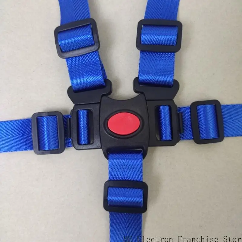 T5EAポリエステルベビーセーフティベルト5ポイントハーネスストラップベビーカーの高椅子とブースターシートバギーのベビーカーに適しています