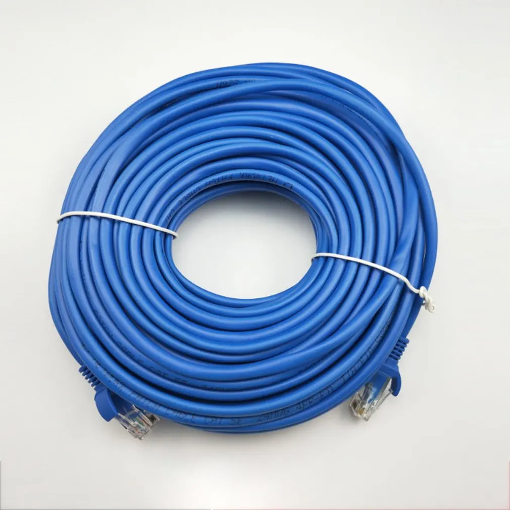 Hot Newest 100FT 5/10/15/20/25/30/50M CAT5 CAT5E Ethernet Internet RJ45 LAN Cable Cord Wire Male Connector Reticle Fast Delivery