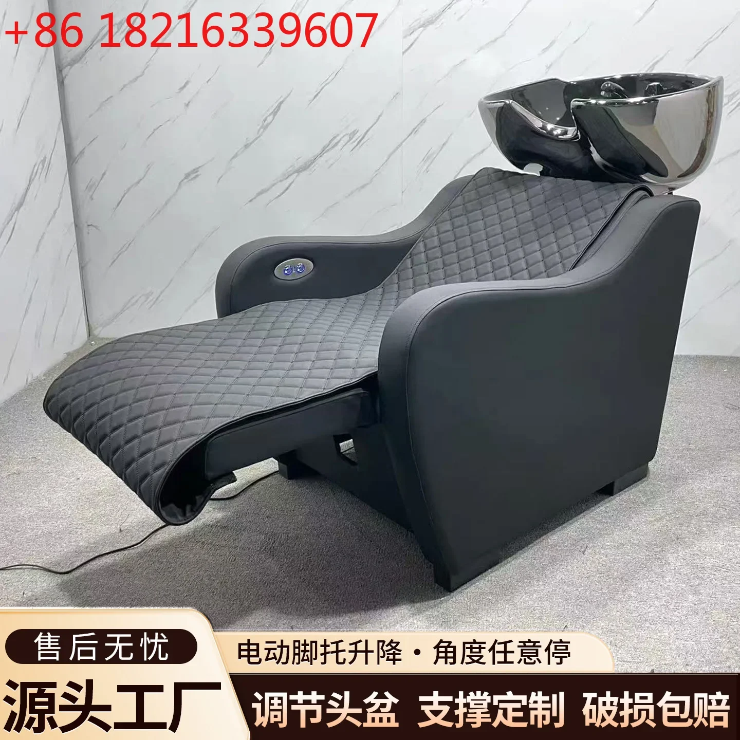 Shampoo special semi-reclining ceramic basin flushing bed high-end hair  electric shampoo bed