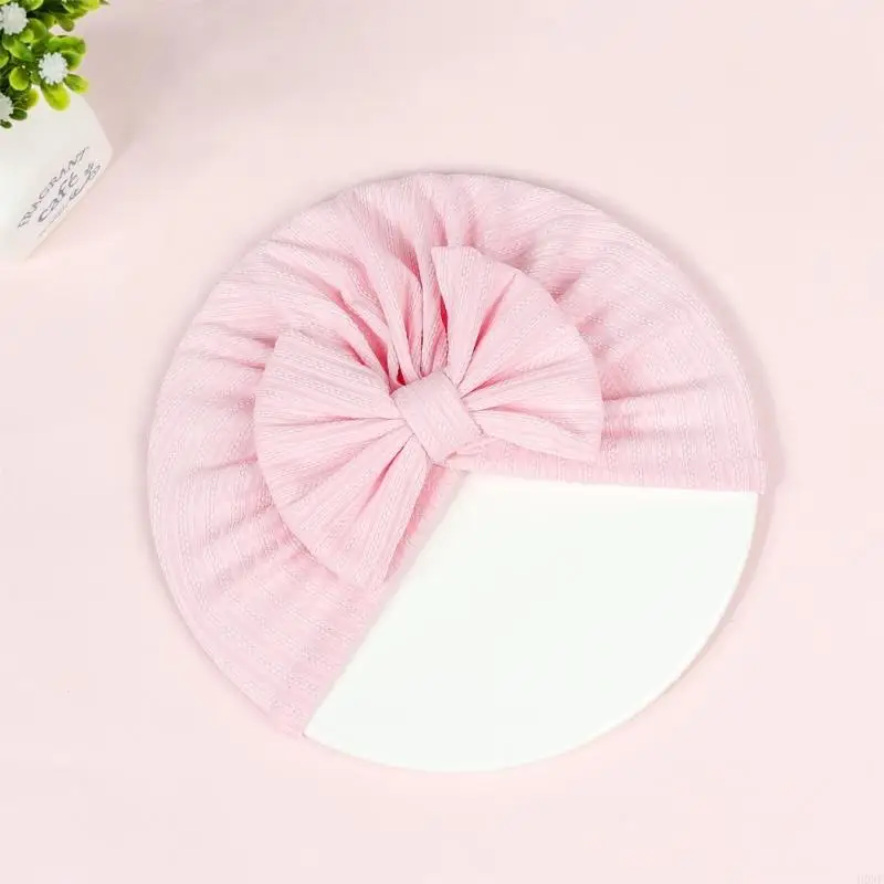 H0XF Infant Hospital Hat Baby Beanie Hat Newborn Girl Boys Breathable Indian Bow Hat