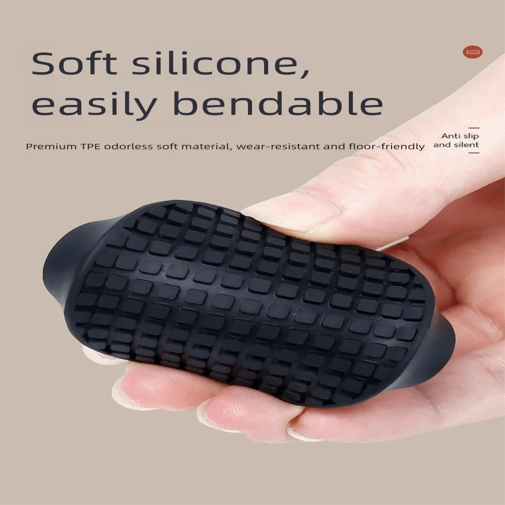 吸盤付き家具コースター4個、滑り止めシリコン家具ホイールストッパー、移動防止ゴムキャスターカップ