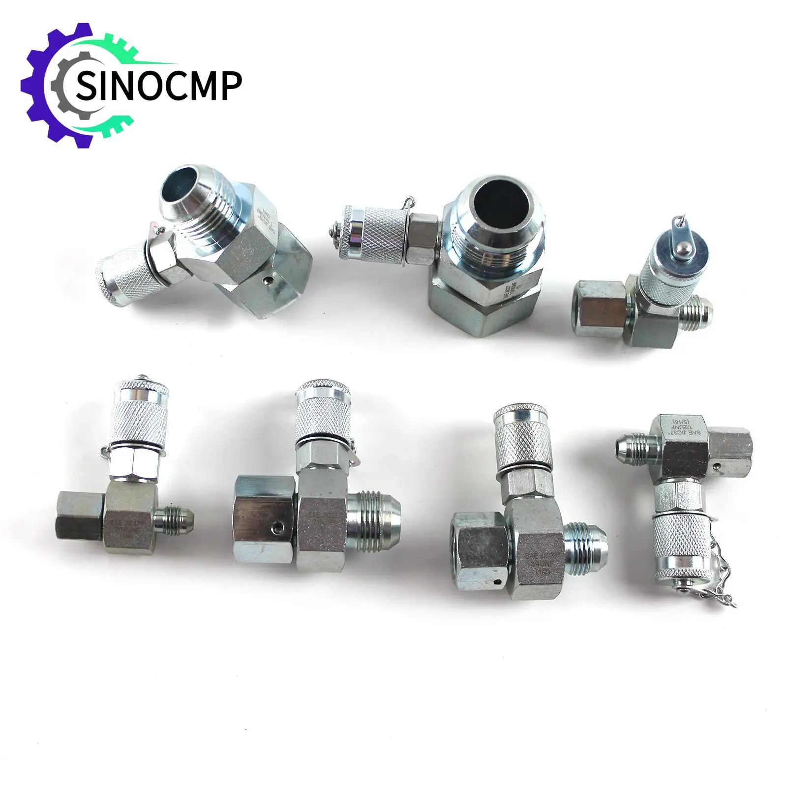 

7Pcs JIC-37° Type Hydraulic Swivel Run Tees Connector for Excavator UNF 1-5/16 1-1/16 7/8 3/4 9/16 1/2 7/16 Test Tee Coupling