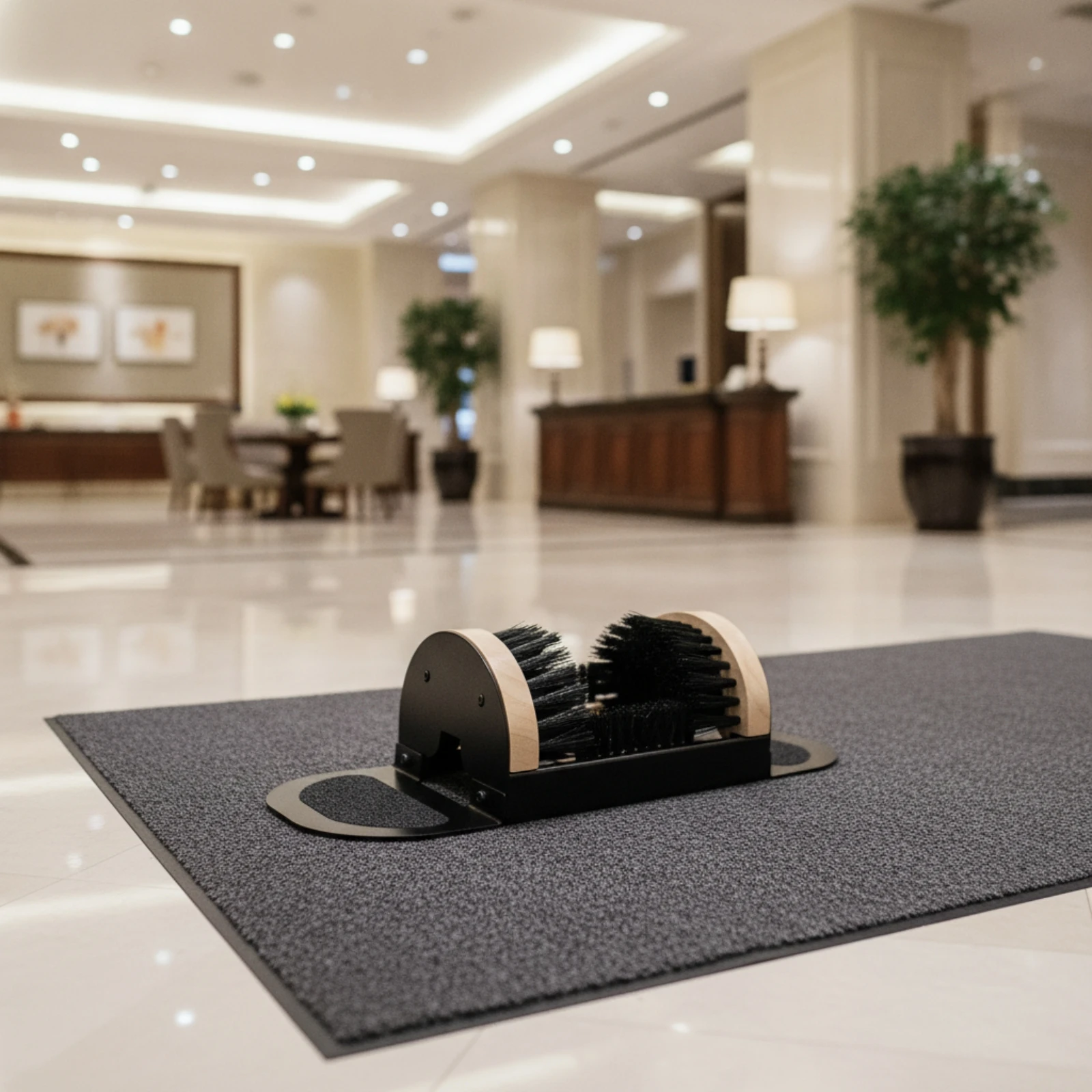 金属製ベースの靴磨きブラシ、木製フレームの耐久性のあるブーツブラシ、屋外用靴用スクレーパー、耐候性、強力