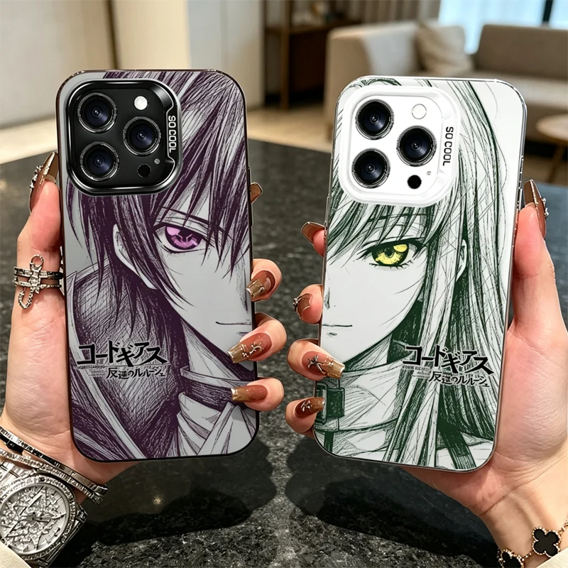 Luxury CODE GEASS Lelouch CC Couple Case for Samsung Galaxy S25 Edge S26 S24 S23 Ultra S22 S21 Plus FE A57 A37 A17 A07 4G Cover