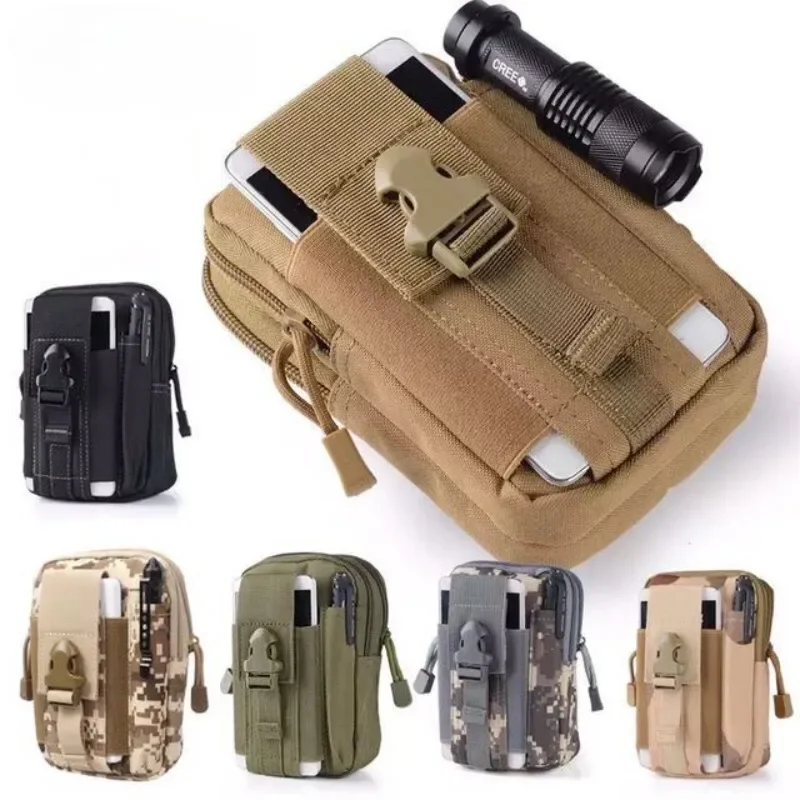 다기능 전술 허리 가방, 야외 Molle 가방, EDC 팩, Molle 남성 스포츠 하이킹 사냥 작업 도구, 휴대폰 파우치