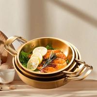 Quality Korean Stainless Steel Instant Noodle Pot; Versatile Frying Pans; Seafood Snack Plate and Cooking Pots.