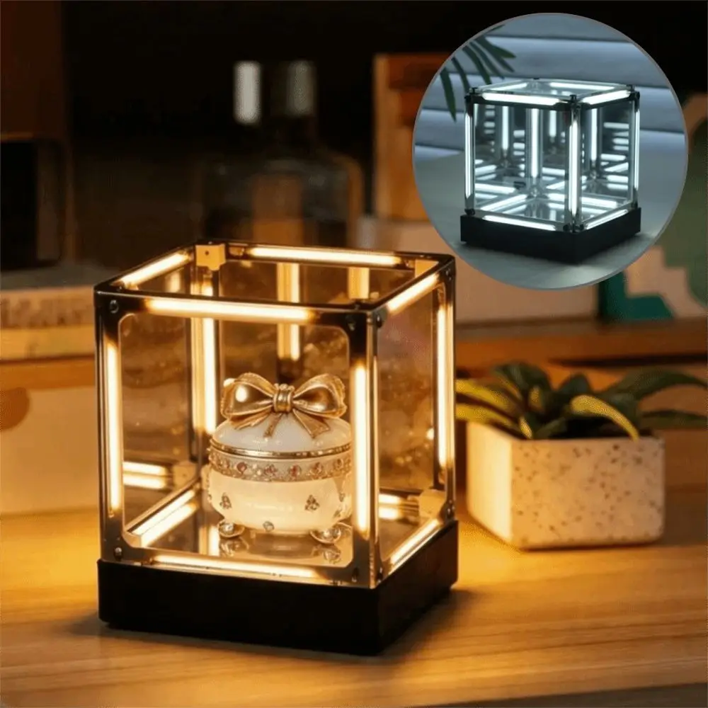 磁気浮上技術電子ゲームデスクトップライトled照明装飾品磁気浮上ハイパーキューブ4dナイトライト透明キューブ