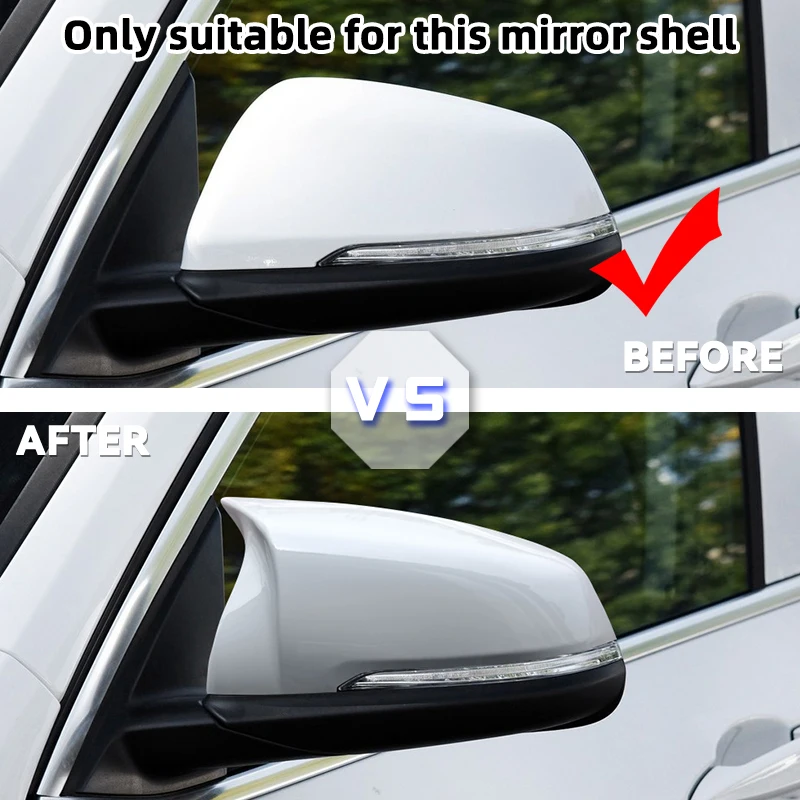 2PCS Glossy Black Side Wing Modified Rearview Mirror Cover Caps for BMW X1 F48 X2 F39 Z4 G29 2GT F45 F46 F52 F40 Toyota Supra