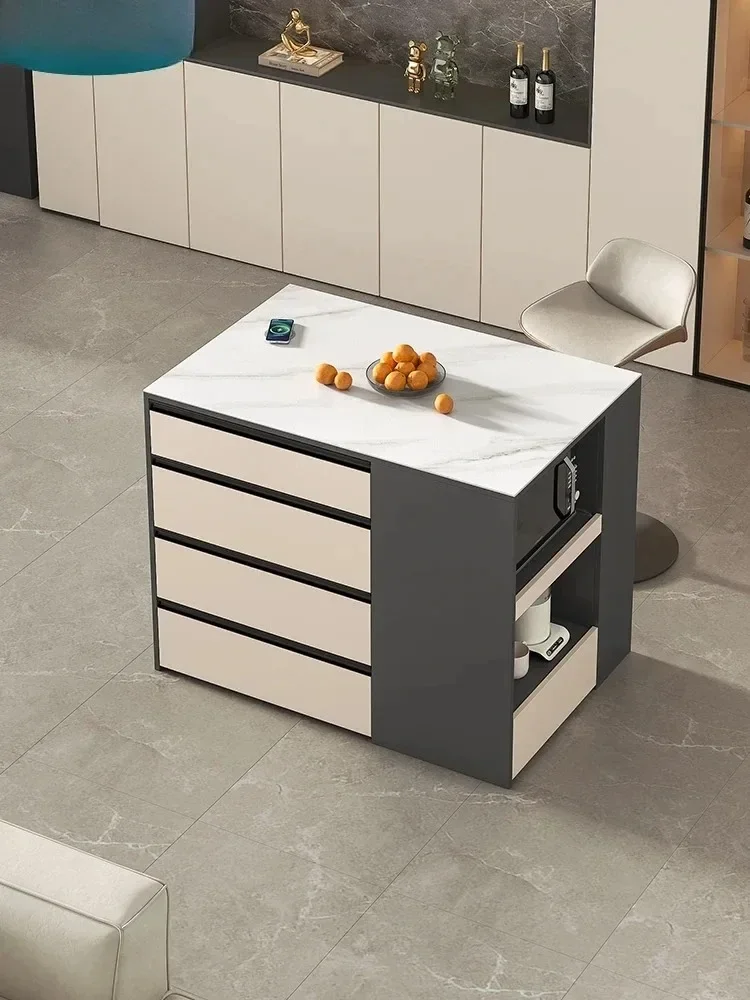 

Dining room, rock slab, island cabinet, separate small kitchen, narrow island, bar counter, cooking table, tea table,