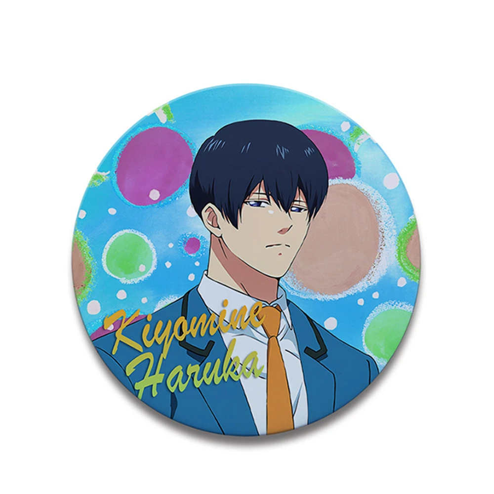 58 มม.อะนิเมะโอบลิวชั่น บูกายะแบตเตอรี่คิโยมิเนะ ฮารุกะ โทดูอิ อาโออิคอสเพลย์เครื่องแต่งกายป้าย SPTE ทินเพลทเข็มกลัดอุปกรณ์ประกอบฉากคริสต์มาส กิลฟ์