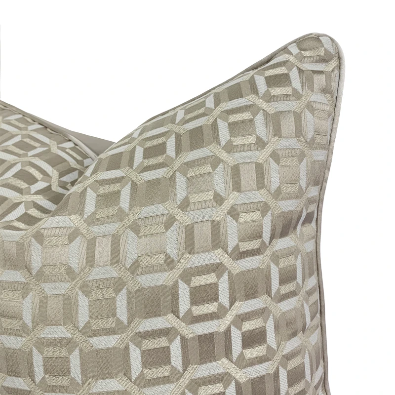 Summer Spring Geometric Beige Pillow Case Fashion Patterns Sofa Chair Hotel Designer Cushion Cover Decorative Gift Home 45x45cm