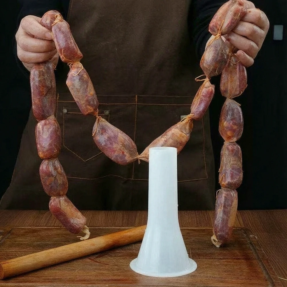 1pc Plastic Big Funnel Sausage Shell Meat Packing Tools Nozzle Kitchen Tools Meat Filling Tools Meat Grinder Machine Accessories