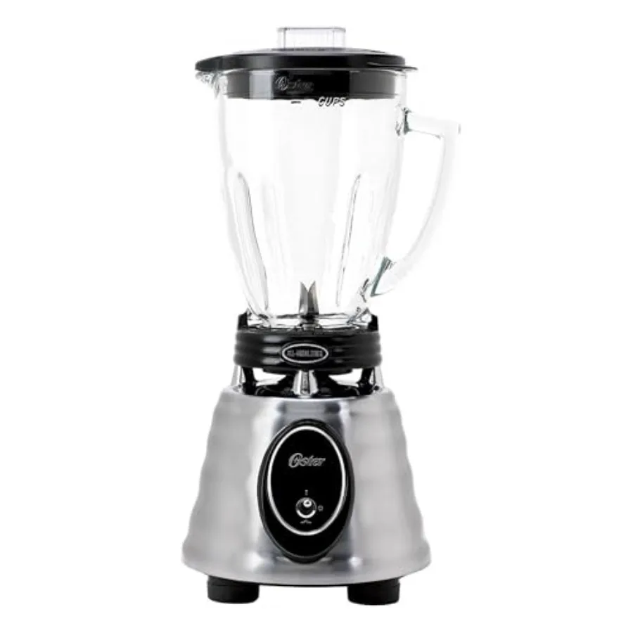 

Classic Series Heritage Blender 6-Cup Glass Jar 1000W Stainless Steel Countertop Kitchen Blender for Smoothies and Soups