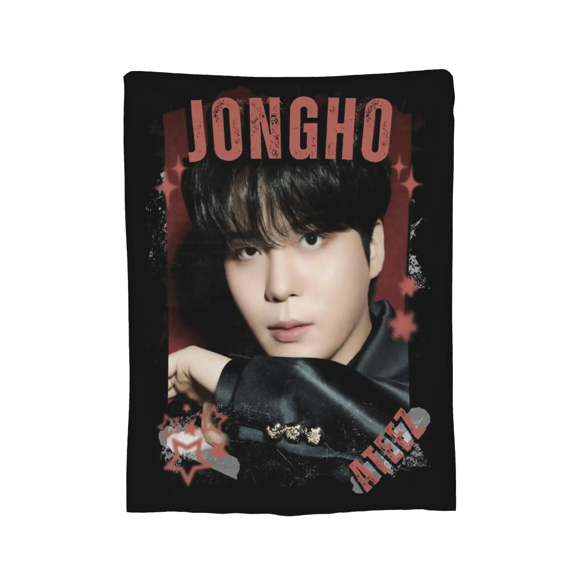 Kpop Boy Group A-Ateez Jongho Blankets Fleece  Decoration Multifunction Warm Throw Blankets for Bedding Travel Bedding Throws