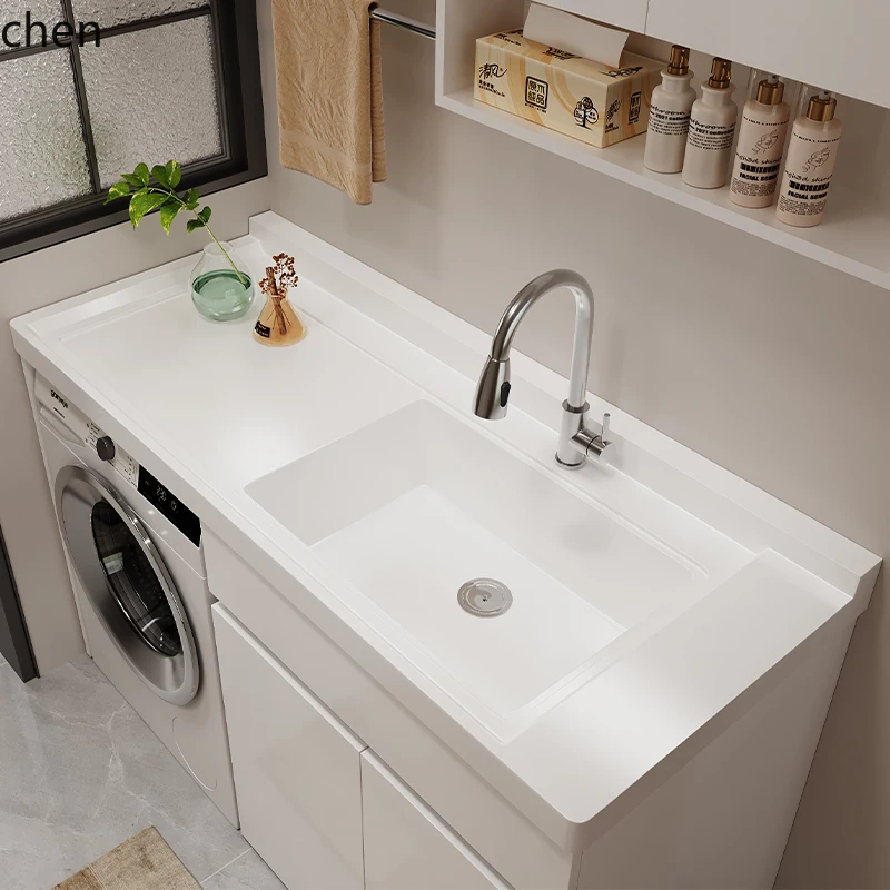 

YXY No Scrubbing Board Laundry Cabinet Balcony Integrated Basin Laundry Sink Bathroom Cabinet Washstand