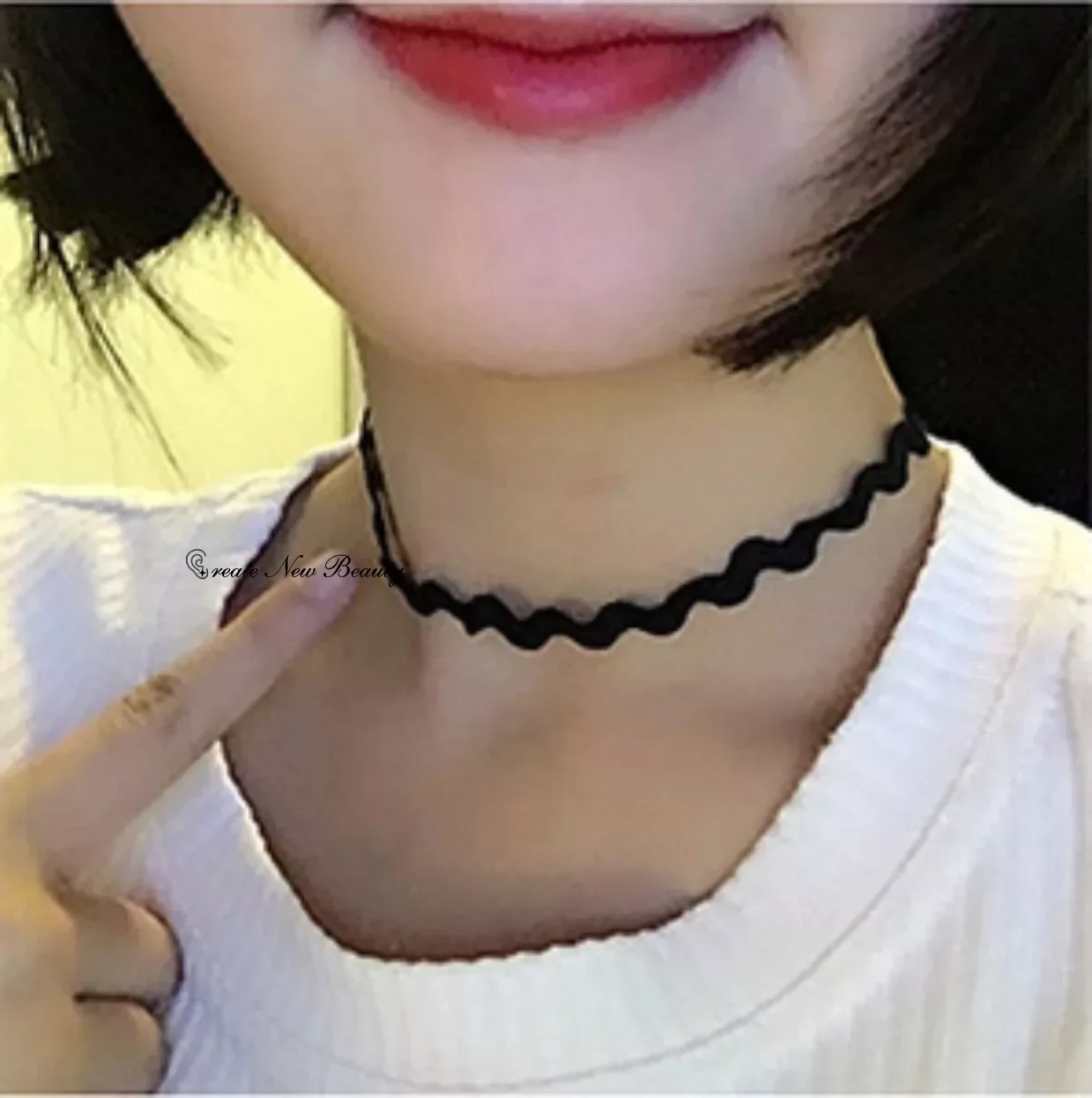 6-piece Set Korean Velvet Choker Necklace for Women Vintage Sexy Lace Necklace with Pendant Gothic Girl Neck Jewelry Accessories