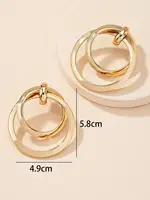 Round Hollow Out Drop Earrings For Daily - Image 3