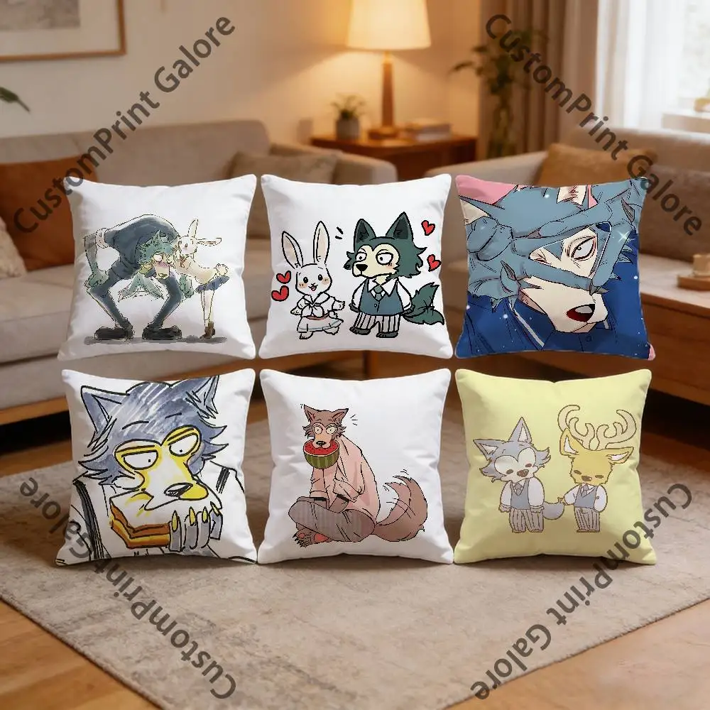 

L-Legoshi B-Beastars Square Throw Pillow Cover Multiple Sizes Soft for Sofa Bedroom Living Room Home Decorative
