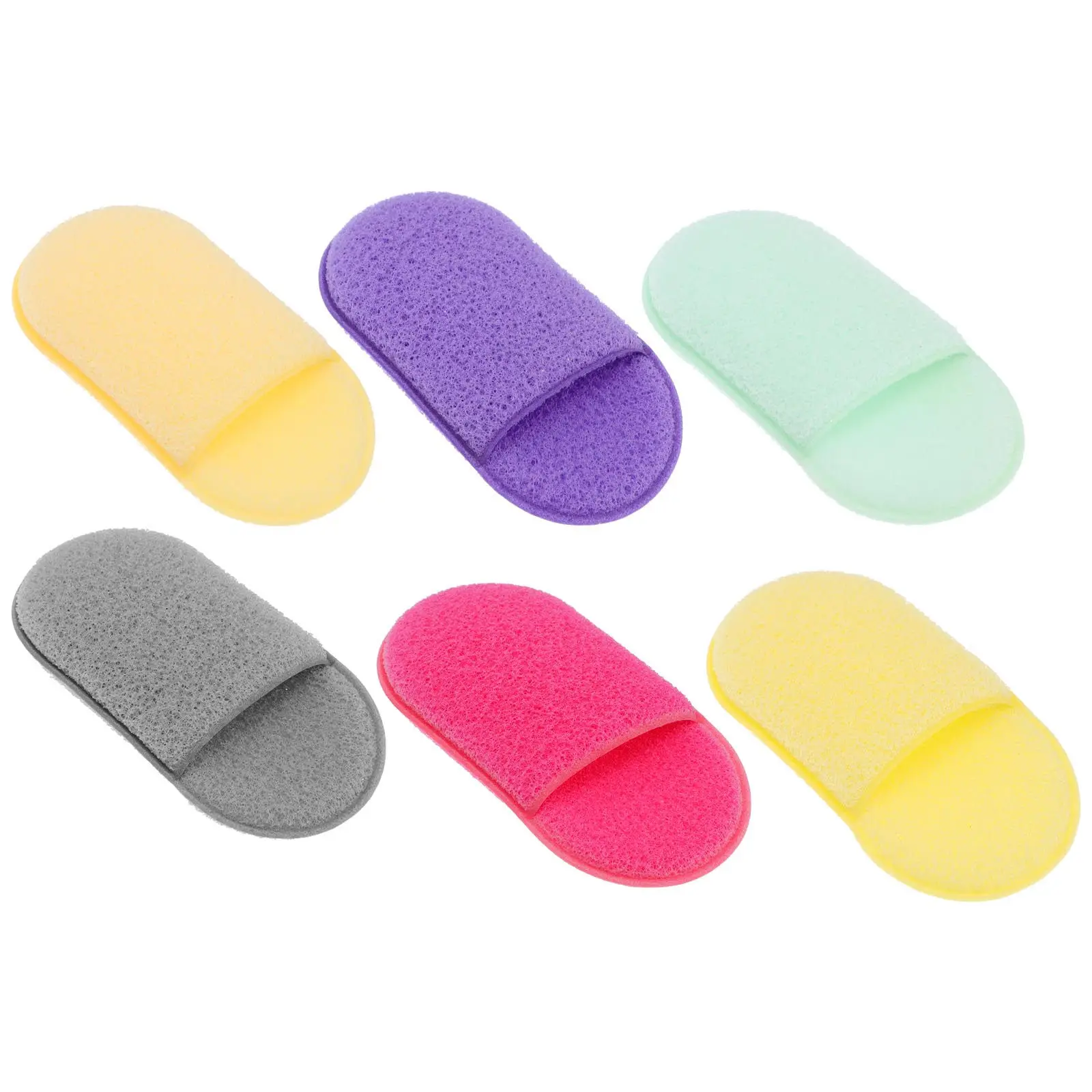 6Pcs Premium Hydrophilic Non-Latex Face Cleansing Sponges for Gentle Exfoliation Deep Pore Cleaning Oil Removal Makeup Remover
