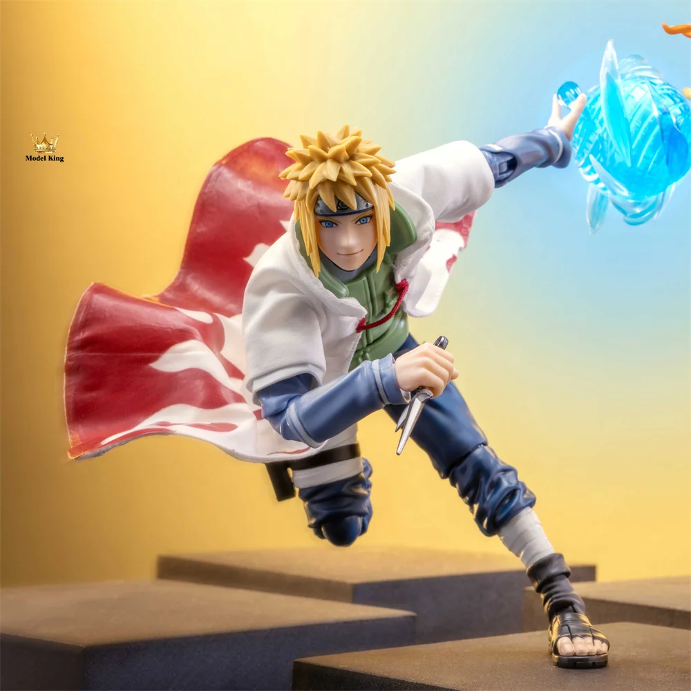 Handmade 1/12 NARUTO The Fourth Hokage Namikaze Minato SHF 2.0 Cloth Cloak Accessory Anime Action Figures Body Model Toys