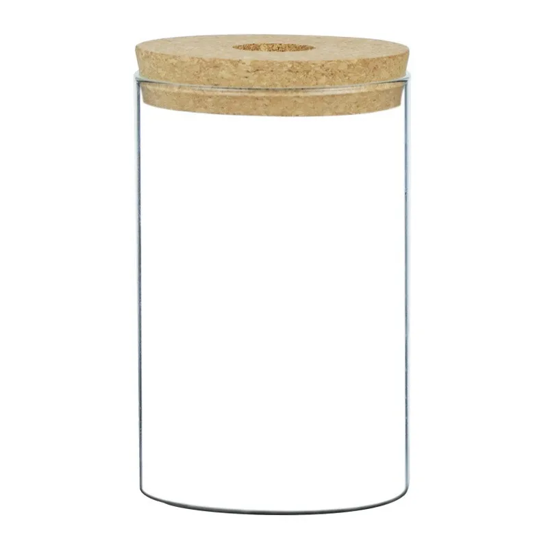 insTrendy Creative Natural Wood Vase Transparent Glass Living Room Flower Arrangement Ornament Hydroponic Green Radish Desktop E