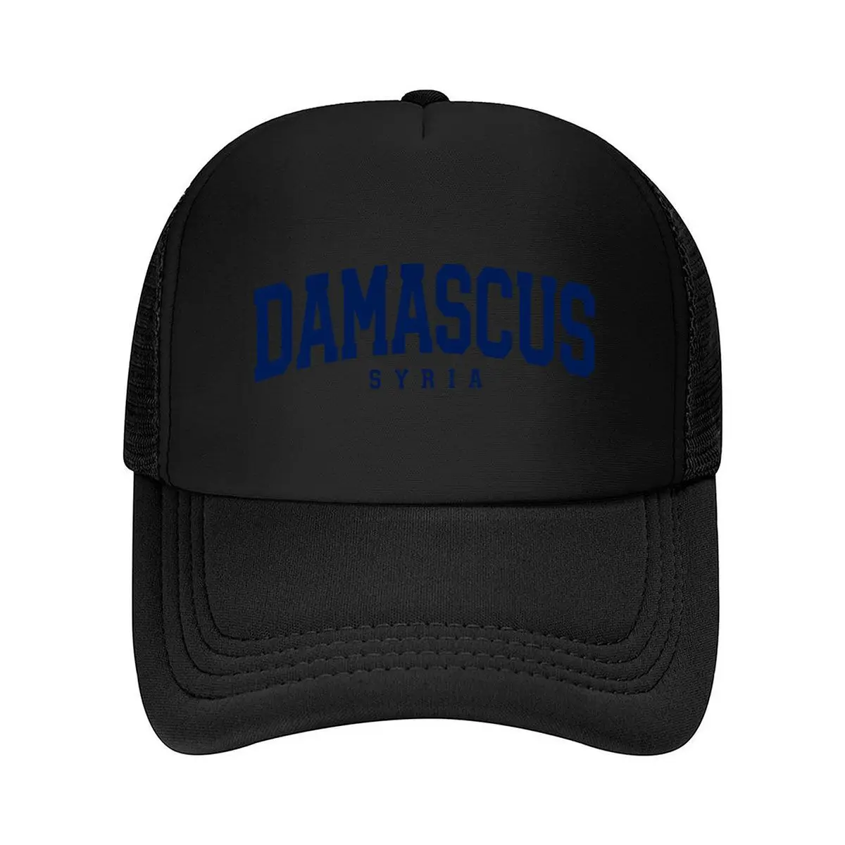 Damascus Syria Collegiate Arch Typography Design Mesh Baseball Cap Hip Hop