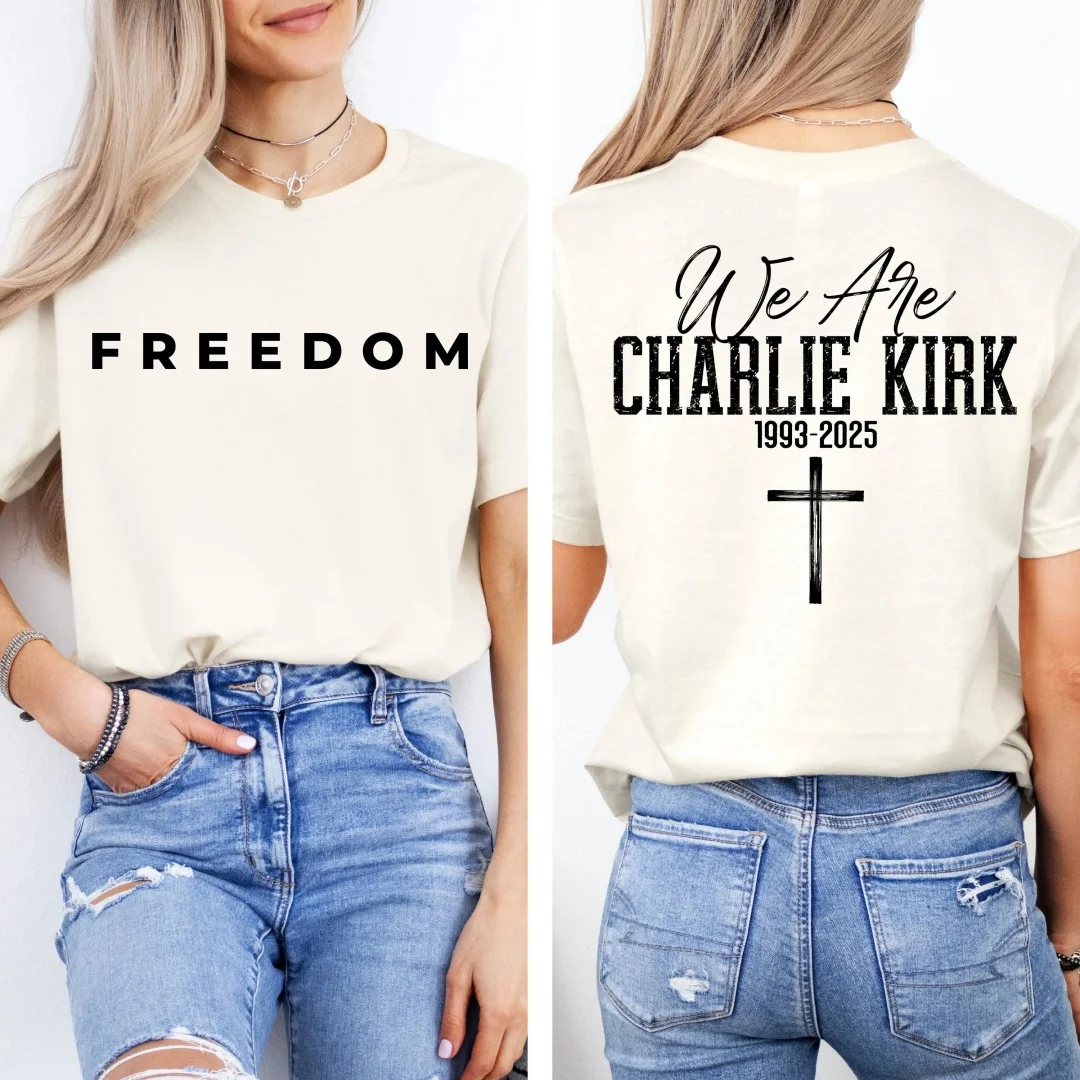 قميص تشارلي كيرك نحن قميص تشارلي كيرك الحرية تي شيرت تشارلي كيرك كروس قميص باتريوت الأمريكي قميص مسيحي