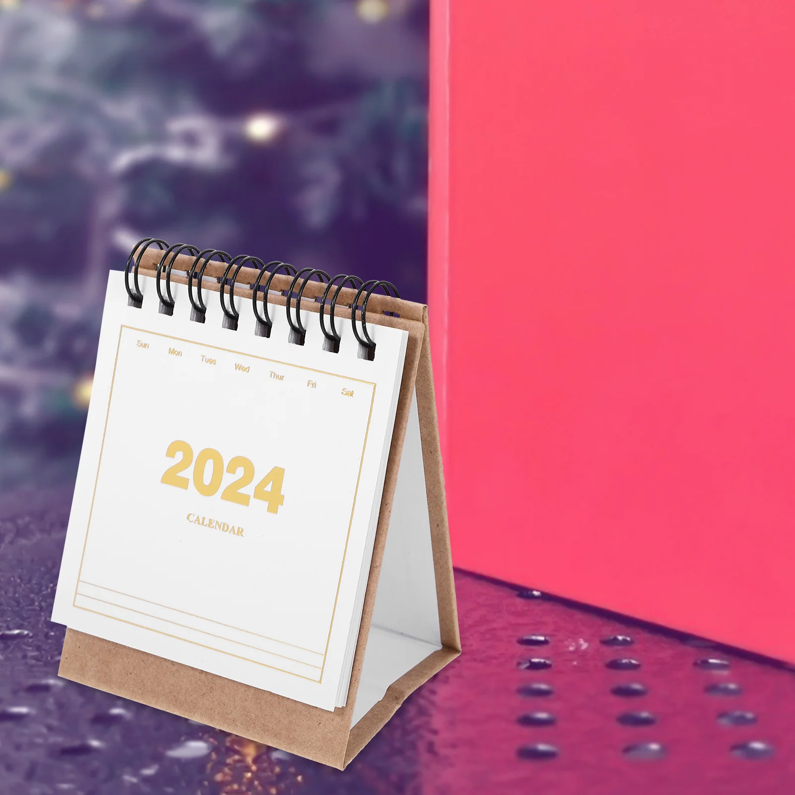 

Mini Desk Calendar 2024 Small Tabletop Decorative Flip Calendar Office Desktop Standing Daily Use Memo Organizer