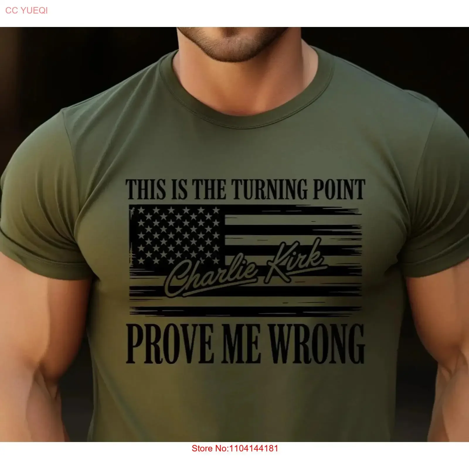 Charlie Kirk Turning Point USA American Flag Patriotic T Shirt All Size S to 5XL long or short sleeves vintage Washed Stylish