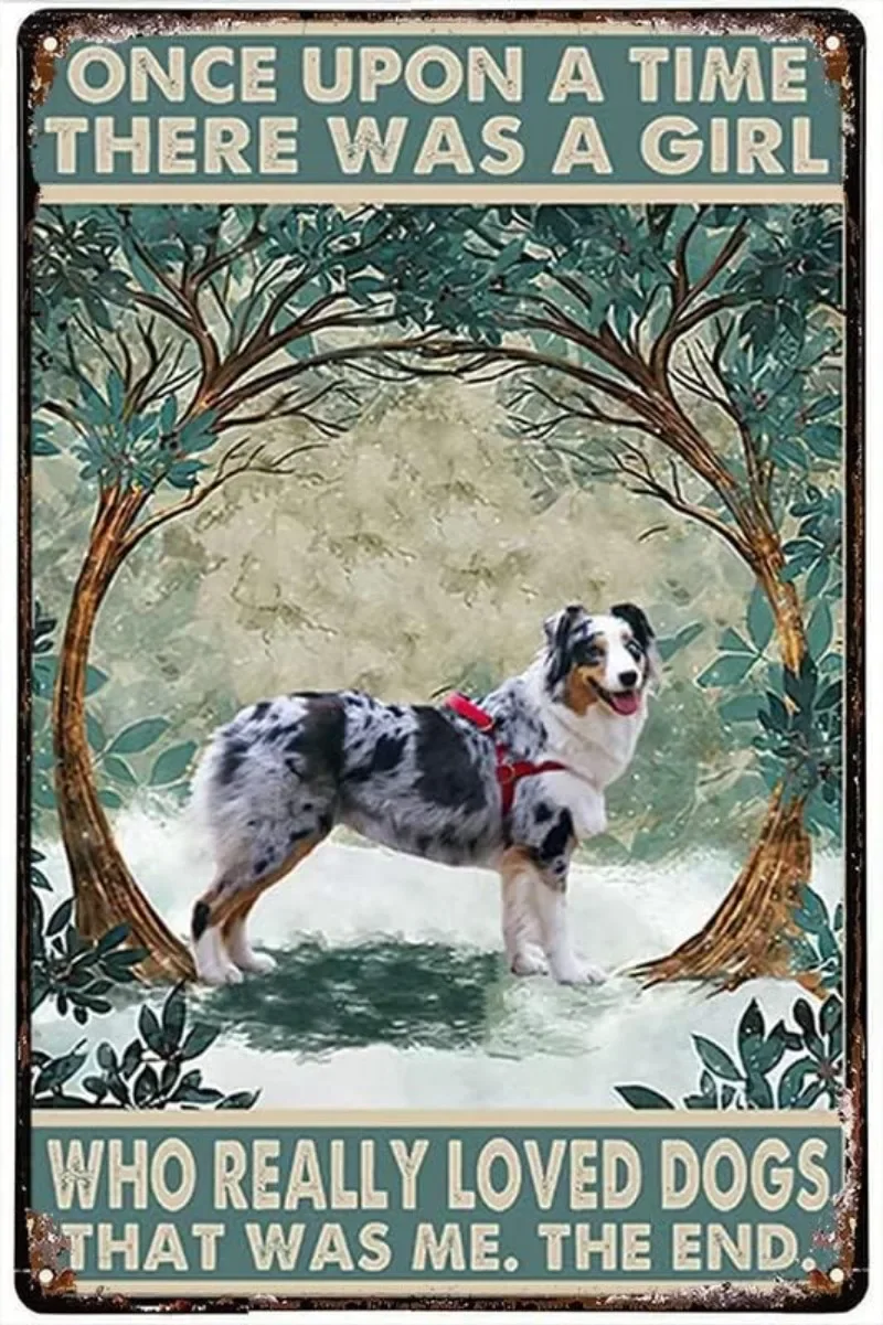 Australian Shepherd Dog Series I Am Your Friend Dog Metal Tin Sign,Wall Gift For Dog Lovers Home Thanks giving Christmas Decor