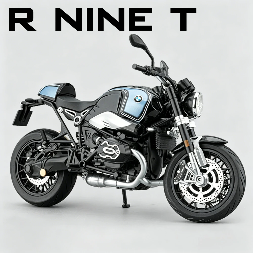 1:9 R Nine T 1000RR Motorcycle Model Toy Metal Diecast Rubber Tire Motor Retractable Foot Support Simulation Toys Hobby Presents