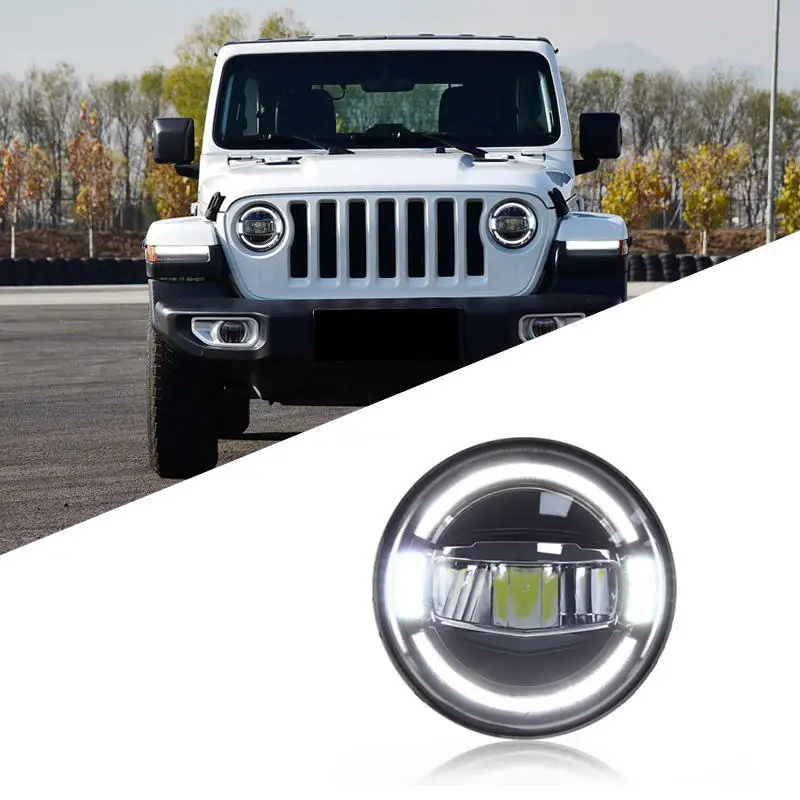 

Подходит для 07-17 Wrangler, модифицированная фара в сборе, полностью светодиодная двойная линза, световод, дневные ходовые огни, указатель поворота