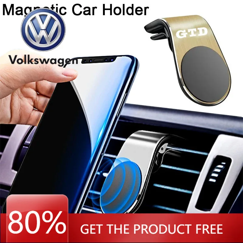 

For VW Volkswagen Jetta MK5 Golf New Metal Magnetic Car Phone Holder GPS Universal For Volkswagen VW GTD Rline Golf 6 7 R GTI Pa