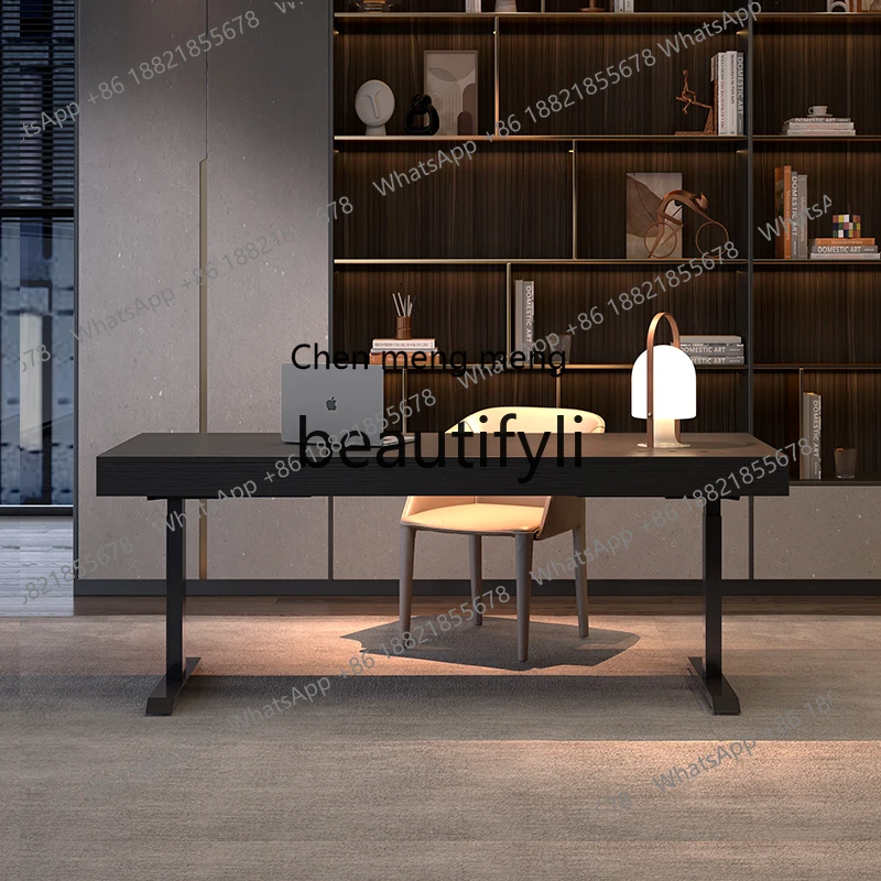 

Q178 Italian minimalist lifting desk light luxury high-end desk living room home computer desk