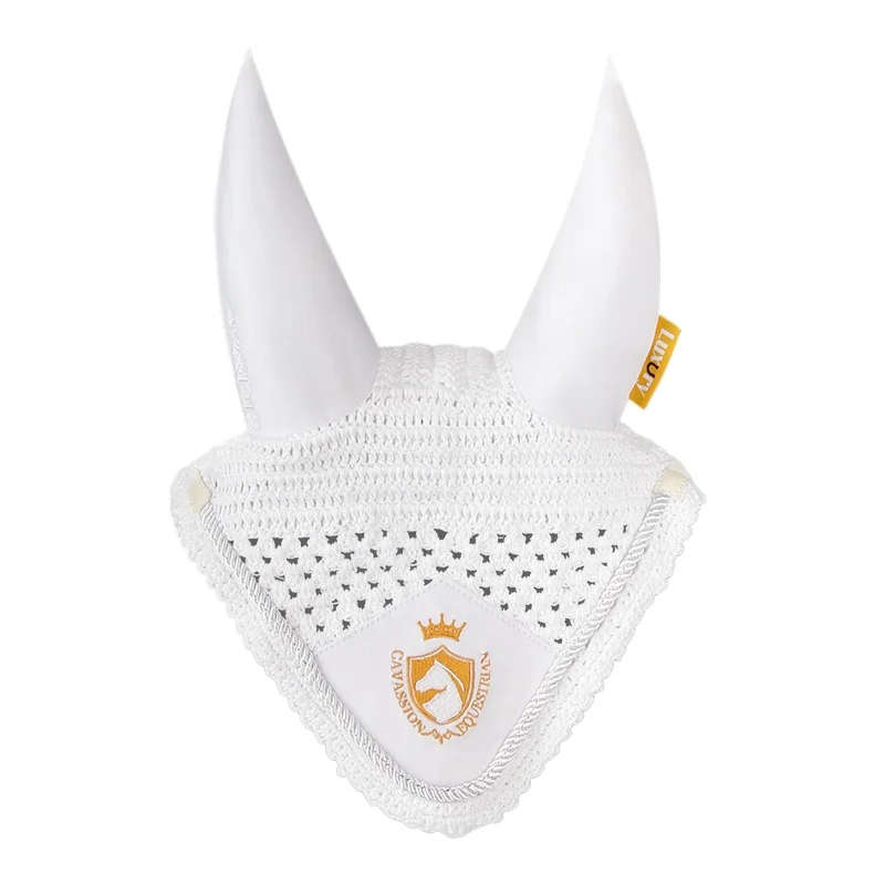 Woven Horse Ear Muffs Multi Color Embroidered Horse Ear Covers Breathable Equestrian Riding Equipment for Noise Protection