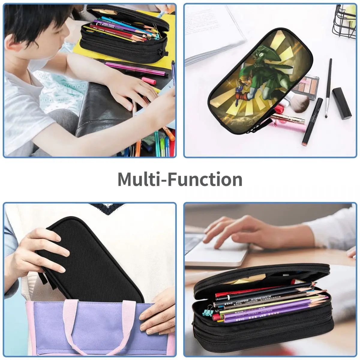 Zeldas The Legend Game Pencil Cases Cute Pen Pencil Bags Student Large Storage Students School Zipper Pencilcases