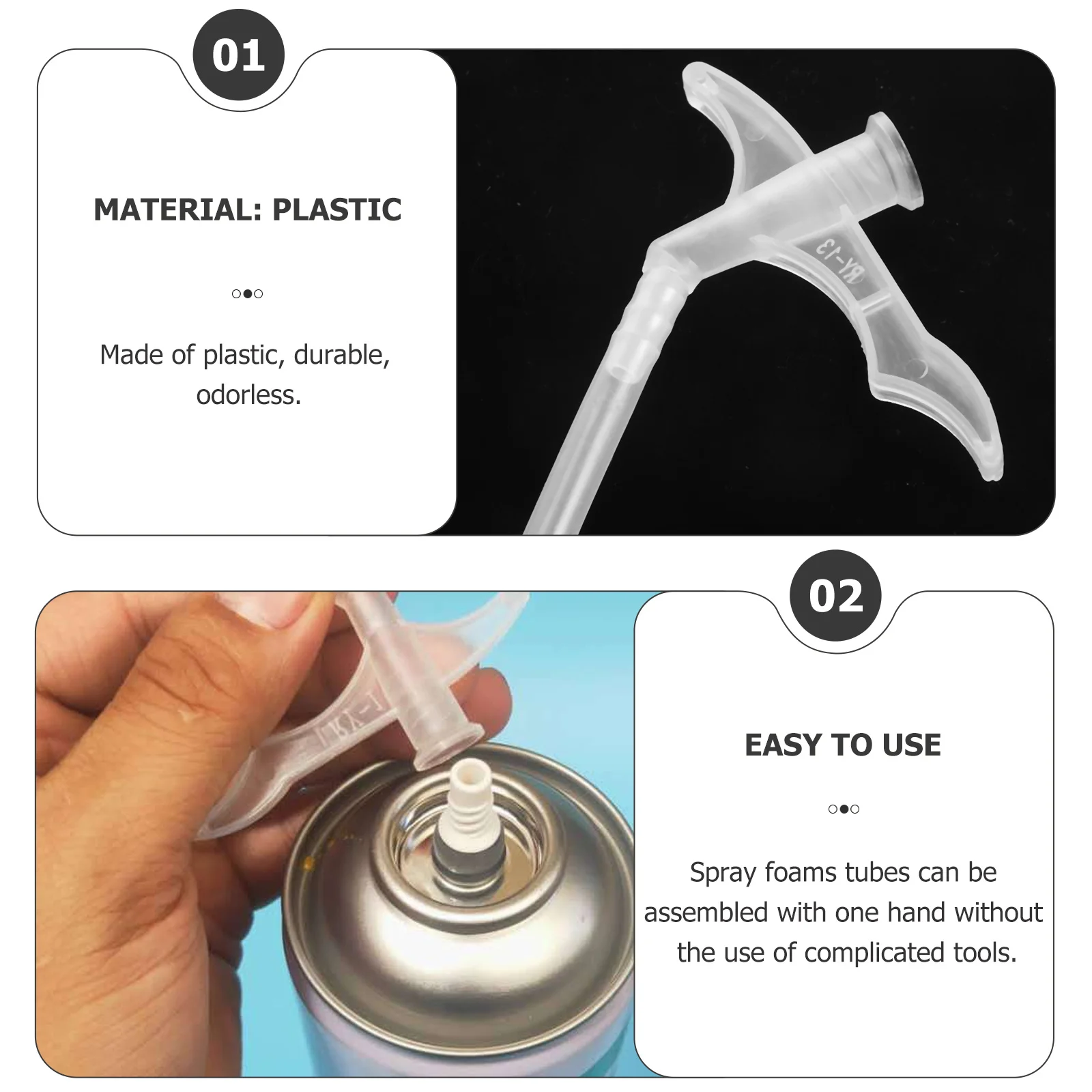 

30Pcs Spray Foam Nozzle Replacements Foam Sealant Tube Tips Expandable Caulking DIY Insulation Application Plastic Parts