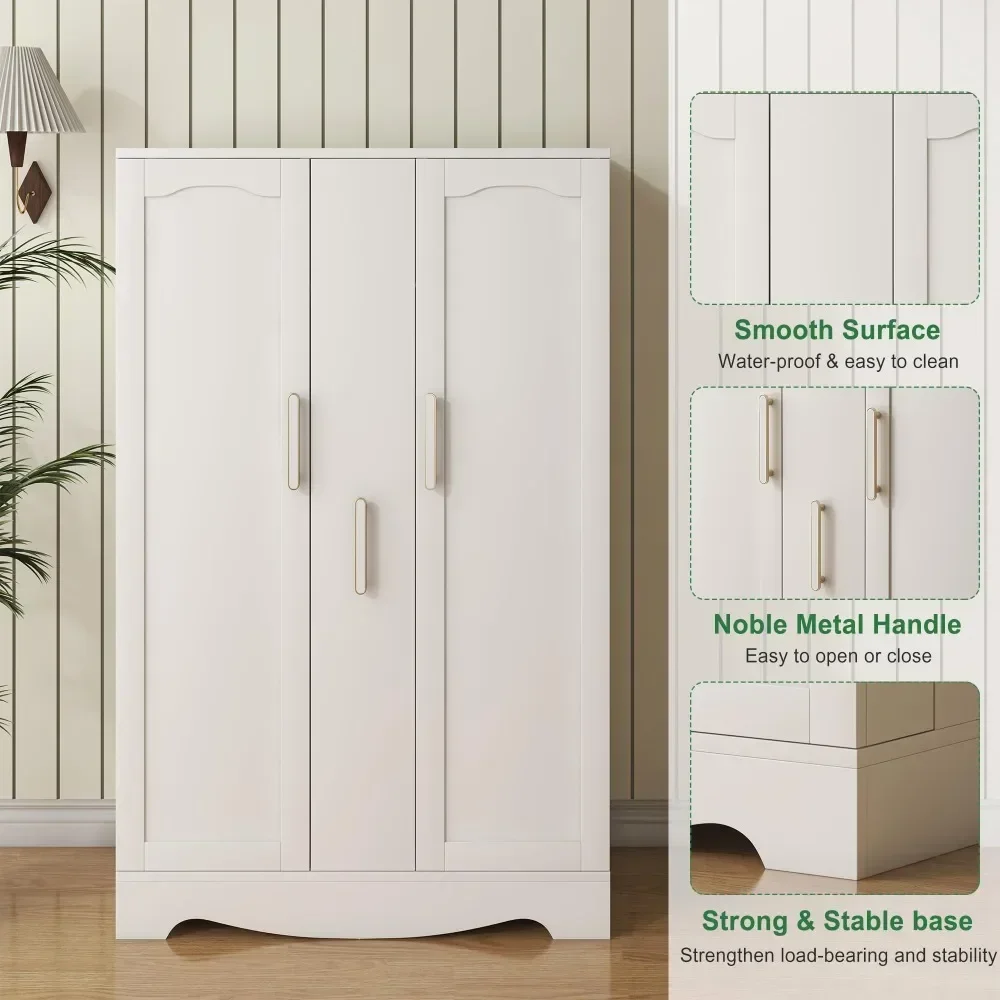 2024 New 47” Pantry Storage Cabinet, Freestanding Kitchen Pantry Cabinet with Drawer and Adjustable Shelves