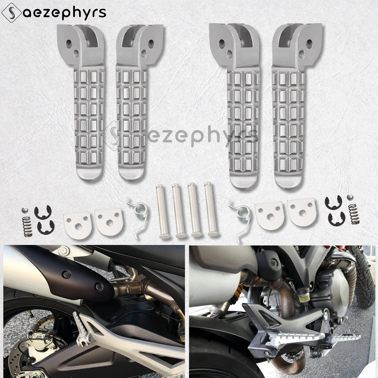Motorcycle footrest front and rear pedal accessories for Ducati SuperSport Scrambler Monster Hypermotard 950 1100 796 696 659