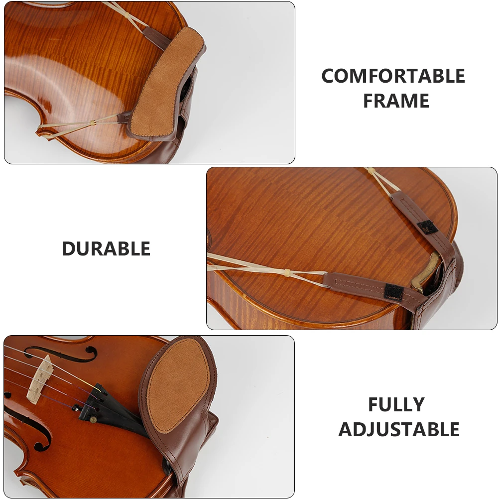

Violin Shoulder Rest Pad Set Accessories Component Chin Rests for Violins and Violas Coffee