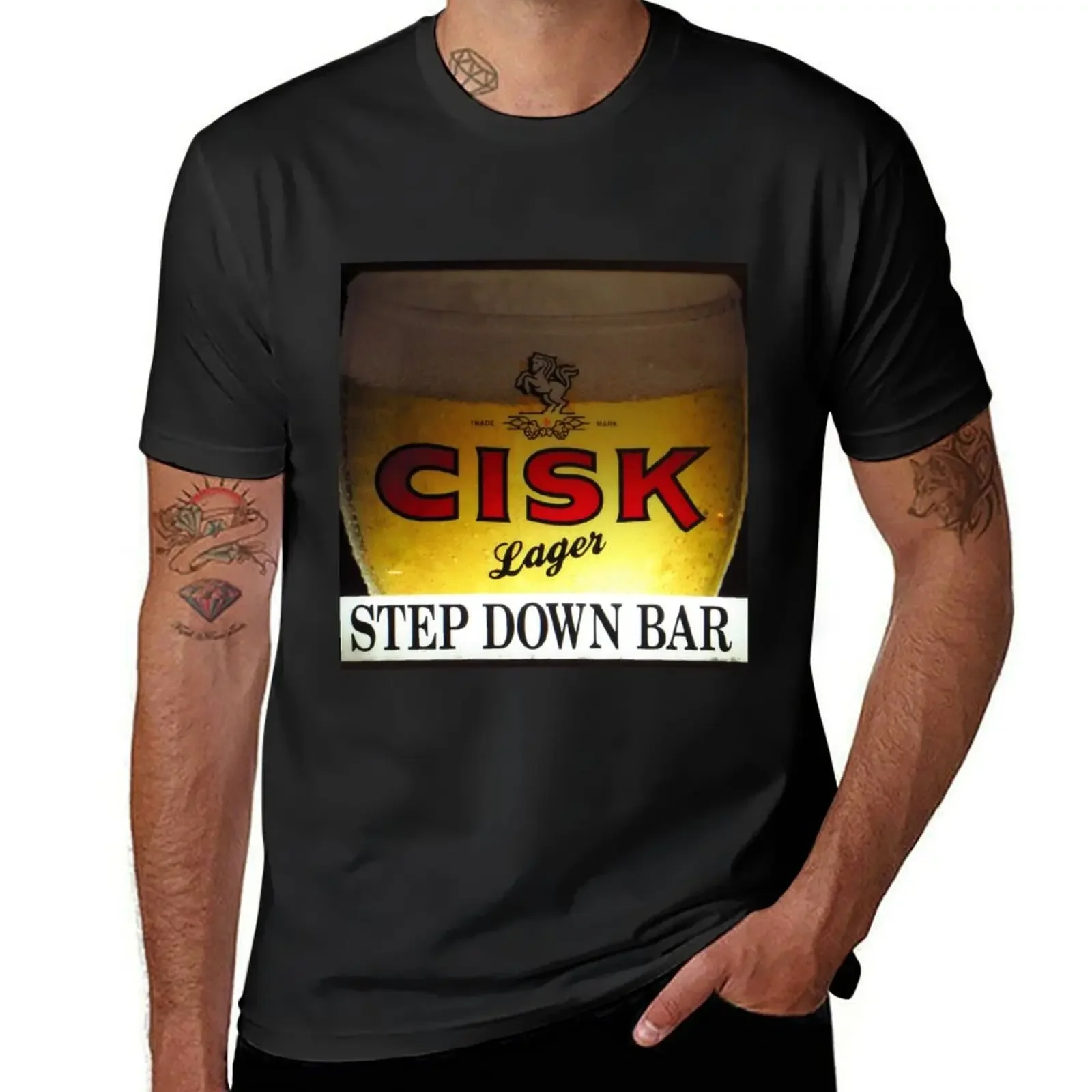 

Enjoy A Cisk at the Step Down Bar T-Shirt man clothes boys animal print plus size men clothing