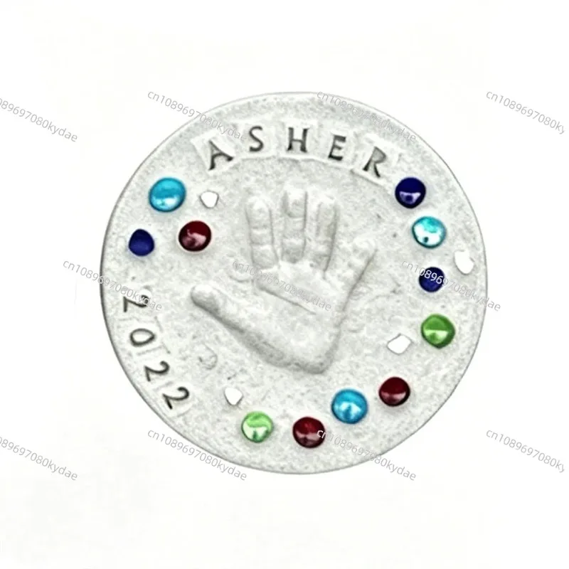 DIY Handprint Stepping Stone Kit for Mothers Day Indoor Outdoor Family Keepsake Gift with 1 Mod 26 Letter Stamps