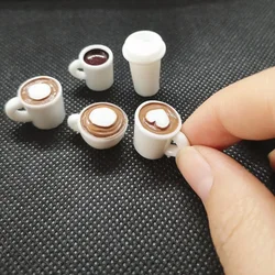 Mini taza de café blanca de 10 piezas, suministros de dijes de limo, envío gratis