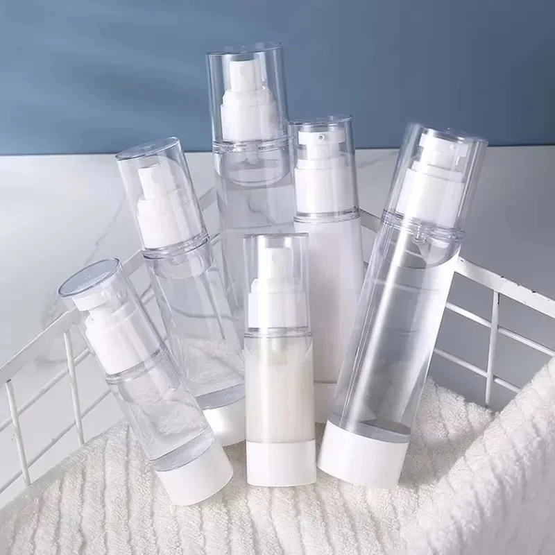 15/30/50 ml Tragbare Vakuumpresse Typ Sprühflasche Nachfüllbare Make-Up Kosmetik für Creme Gel Feuchtigkeitscremes Flüssigkeit Lotion Flaschen