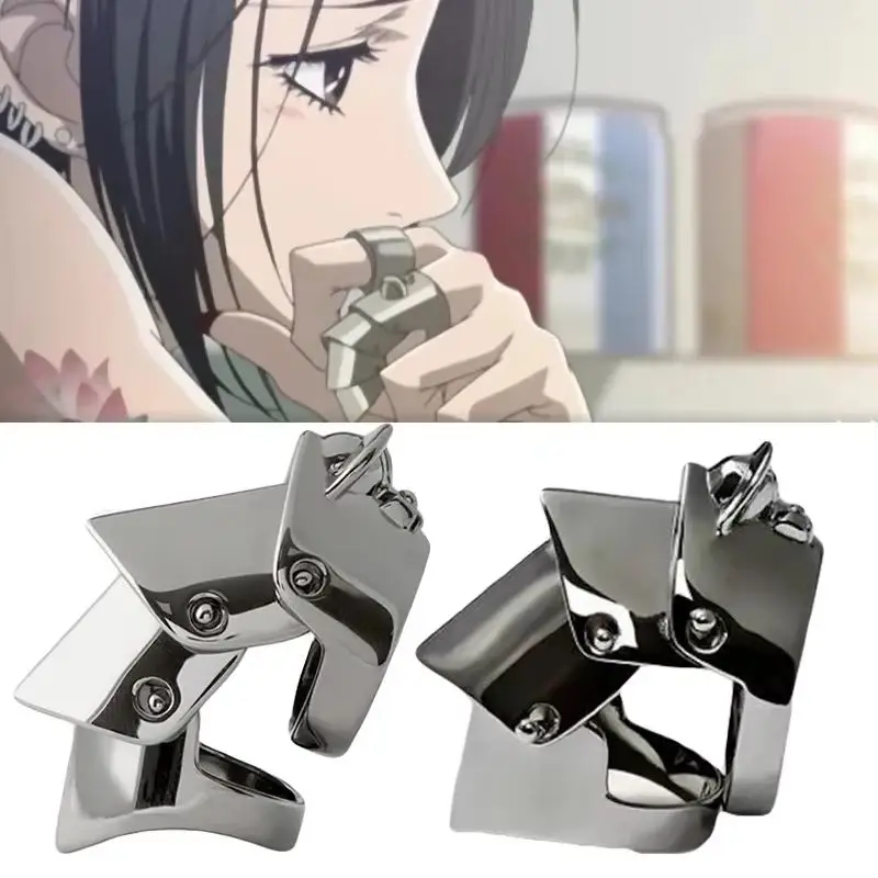 Anime Oosaki Nana Cosplay Metal Ring Armor Ring Rock Punk Style Movable Joint Rings Unisex Fashion Jewelry Prop Accessories